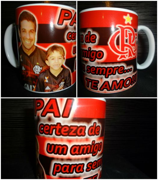 Caneca Porcelana 325 ml - Pai Flamenguista